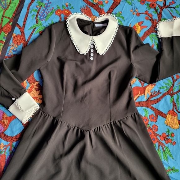 SisJuly Wednesday Addams Collared Dress *Plus Size* - Picture 2 of 4